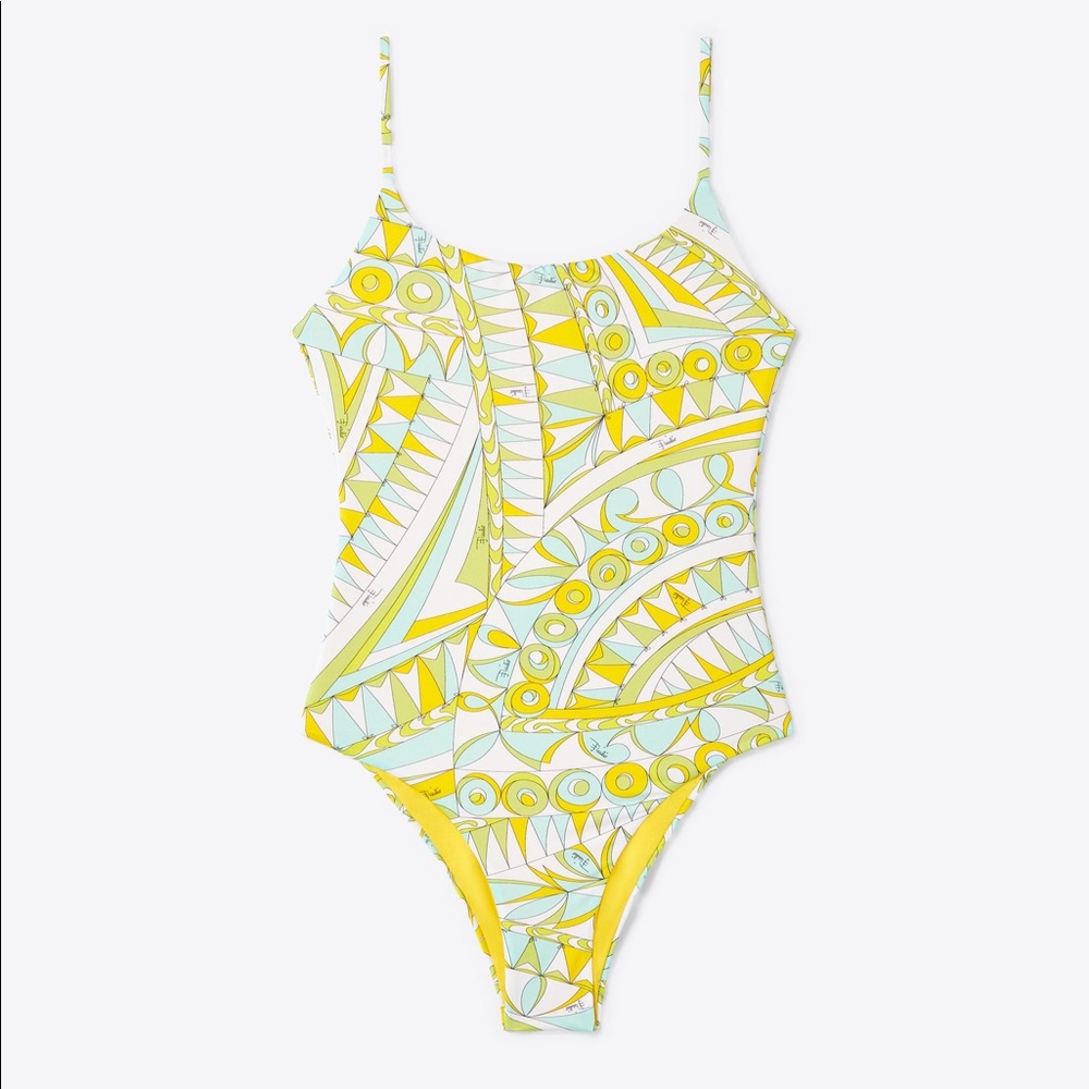 Emilio Pucci Bandierine-Print Reversible Swimsuit